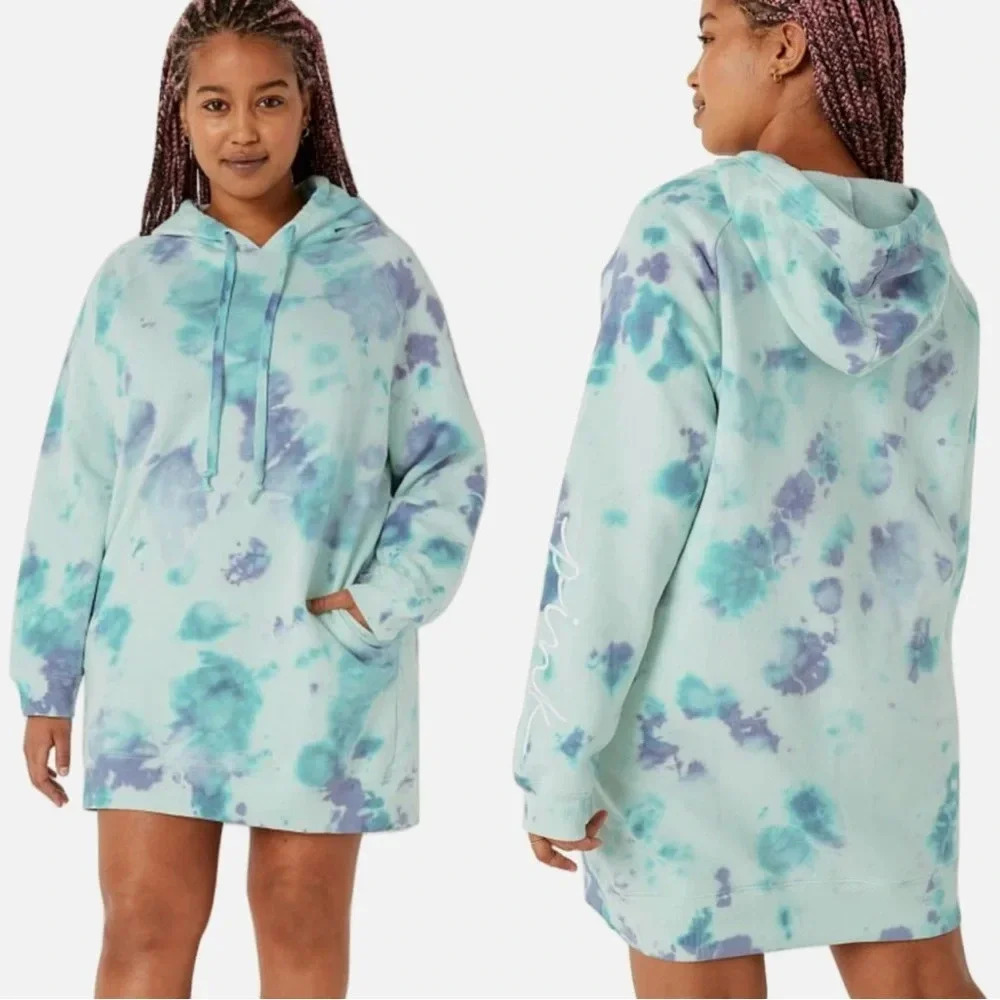VS PINK tie dye hoodie dress-small like new